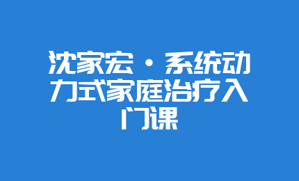 沈家宏·系统动力式家庭治疗入门课